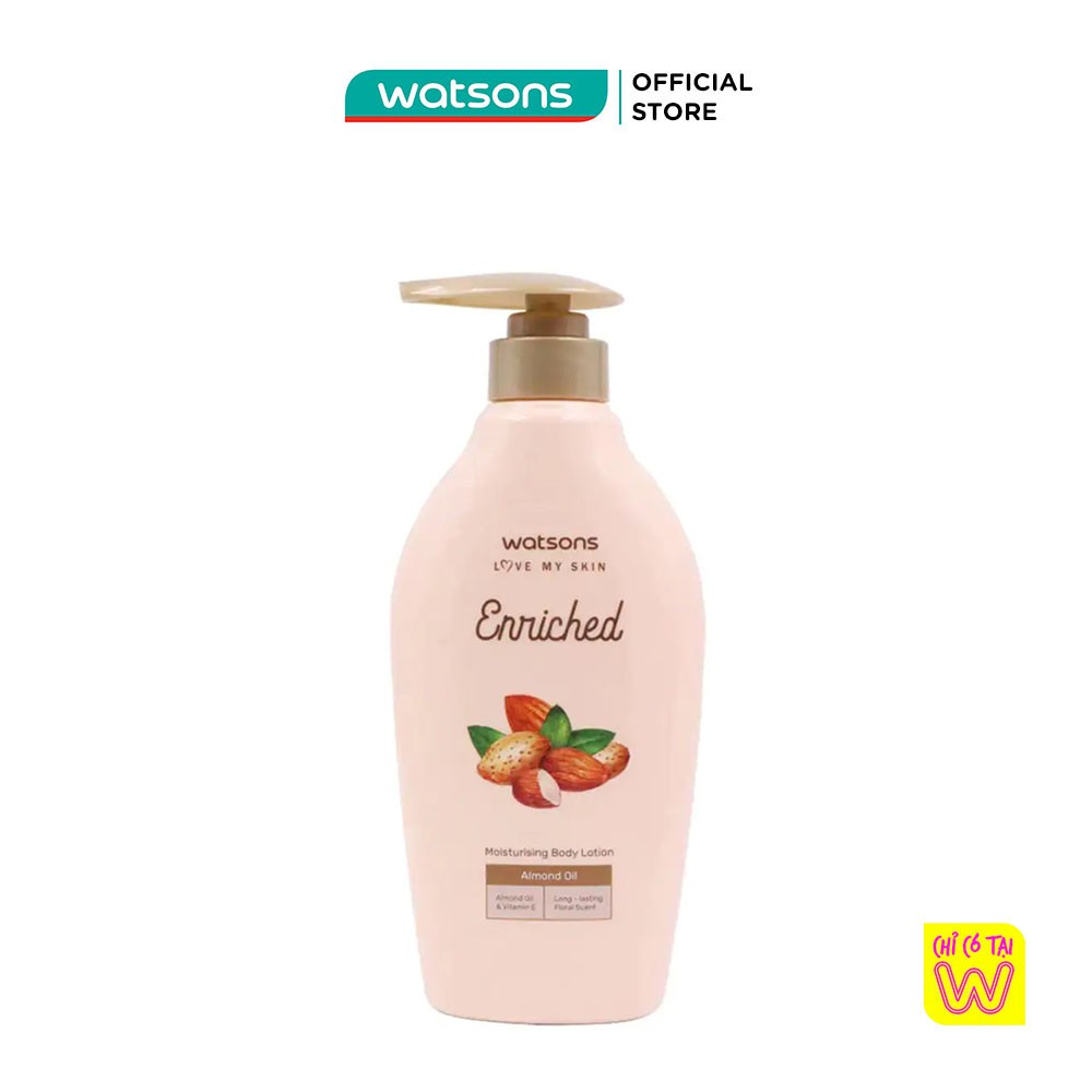 Sữa Dưỡng Thể Watsons Enriched Almond Oil Moisturising Body Lotion 400ml | BigBuy360 - bigbuy360.vn
