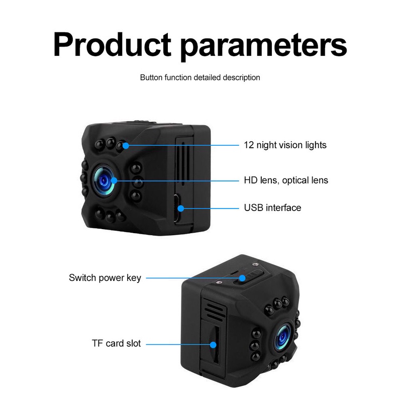 Camera Mini P2P 1080P X5 HD Hỗ Trợ Tầm Nhìn Ban Đêm Có Nam Châm 5PIN