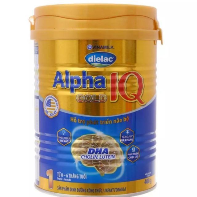 Sữa dielac ALPHA GOLD IQ số 1,2,3 400g(step gold)