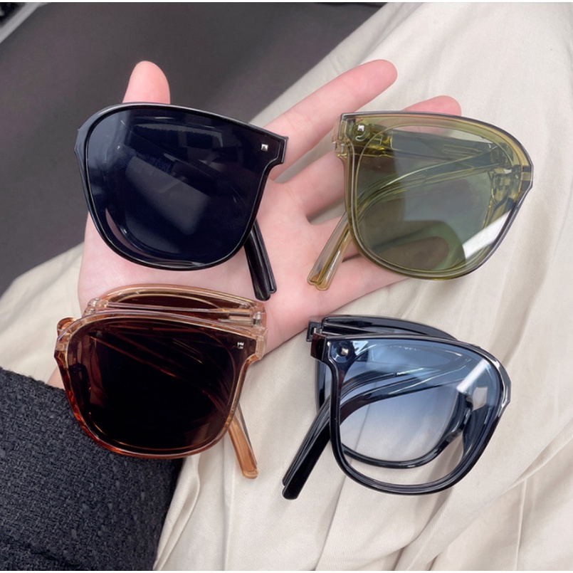 (KIQI-FASHION) COD Kính Mát Chống Tia Uv40 Dạng Gập Thời Trang Cho Nam Nữ