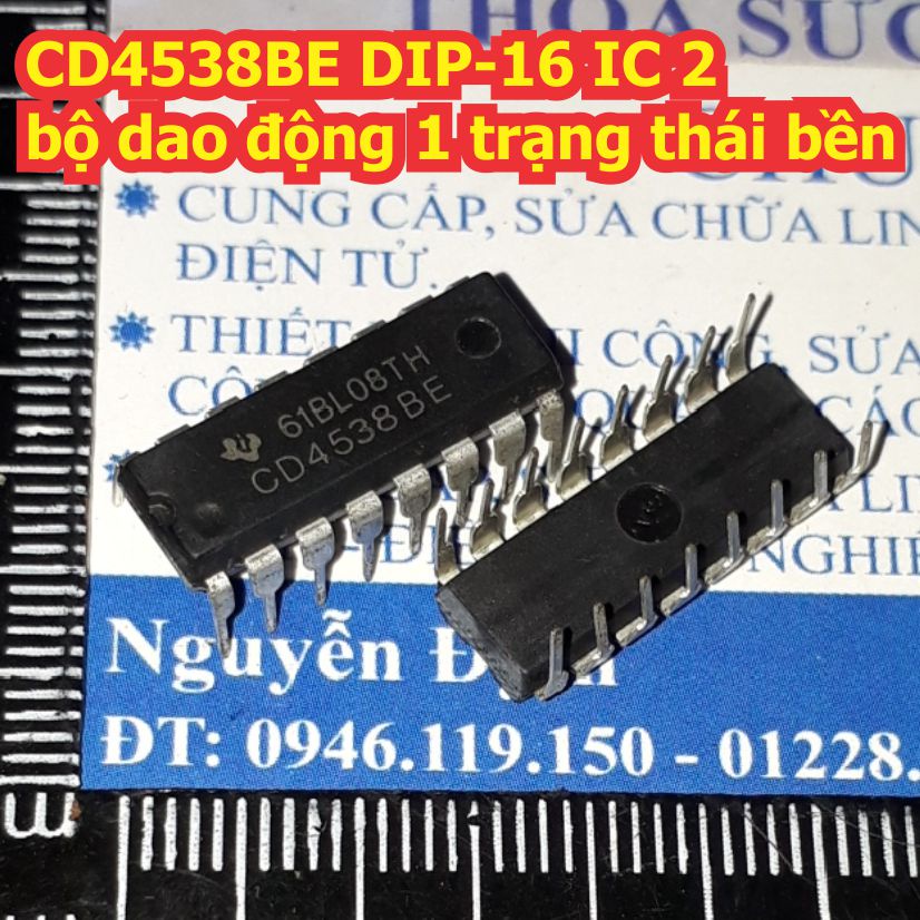 5 con IC CD4538BE CD4538 4538 DIP-16 IC 2 bộ dao động 1 trạng thái bền kde3058