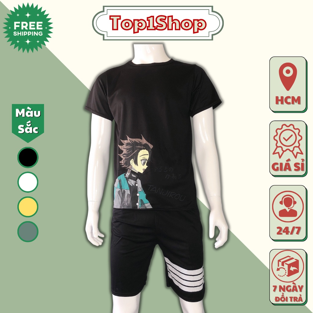 Set Bộ Quần Áo Thể Thao Nam Lưới Mè TANJIROU TOP1SHOP Kèm Ảnh Thật
