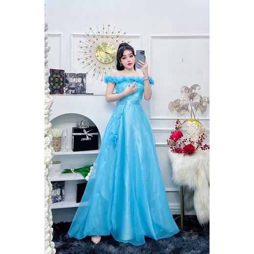 Đầm xoè voan hoa TRIPBLE T DRESS đi biển nơ vai phong cách boho - Free size - MS201Y