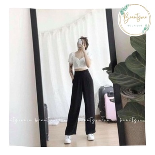 Quần Ống Rộng Lưng Cao Phong Cách Ulzzang