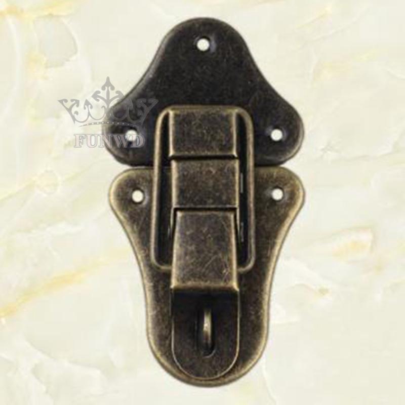 Bộ 6 khóa chốt kèm ốc vít bằng sắt cho hòm trang sức cổ điển