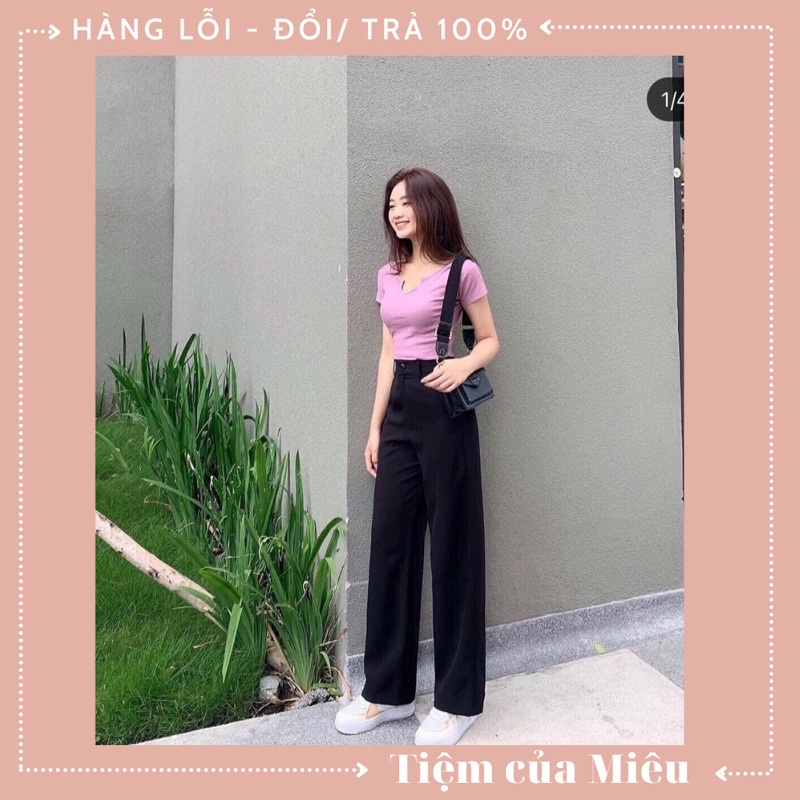 Quần tây ống xuông ống rộng dài 90cm, QUẦN CULOTES