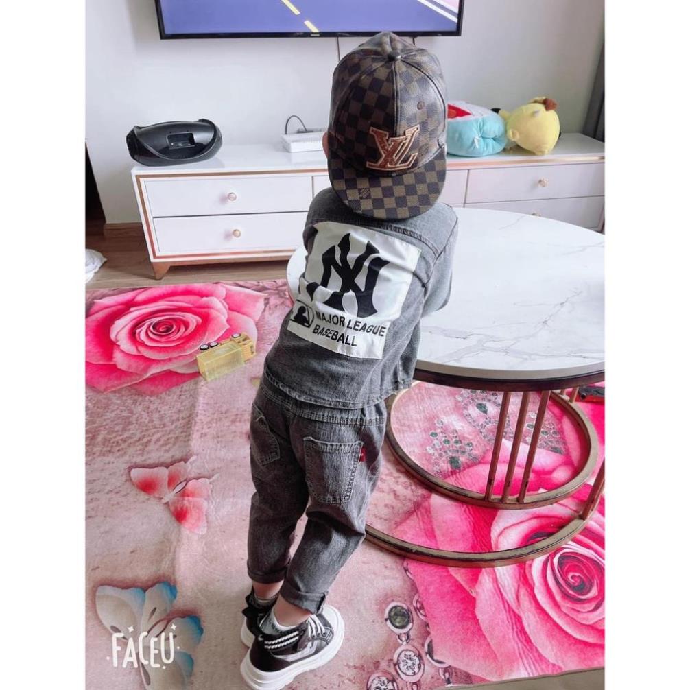 Quần áo cho bé trai - Set Jean cho bé trai phong cách Hàn Quốc cực cool ngầu - HONGVYBABY