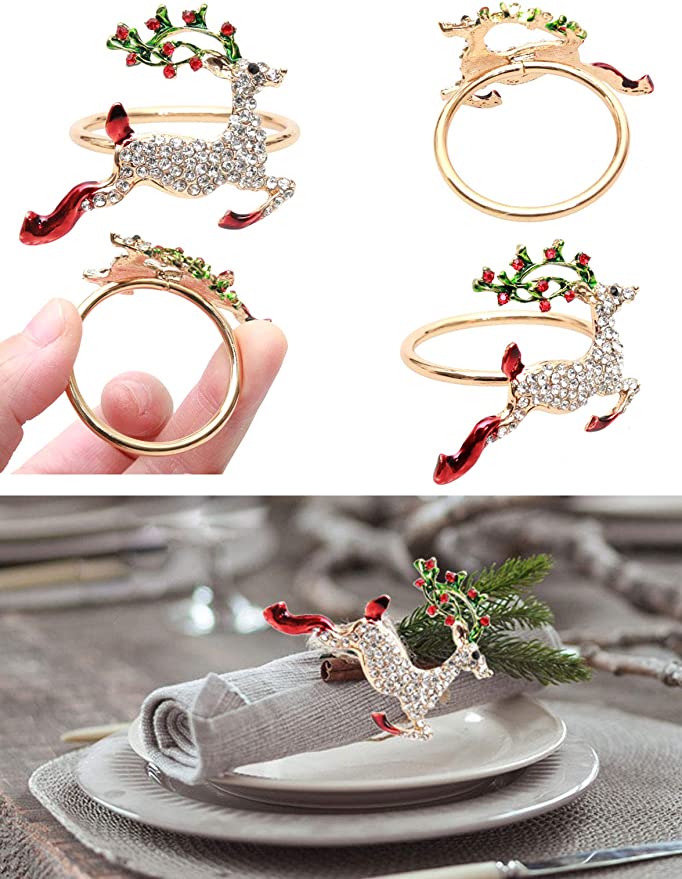 Vòng Nhẫn Trang Trí Bàn Ăn Phong Cách Giáng Sinh