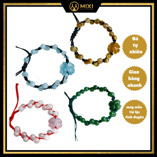 Vòng tay phong thủy cỏ 4 lá tết zizac mang đến may may, bình an, hạnh phúc cho người sử dụng - Phong Thủy Mixi