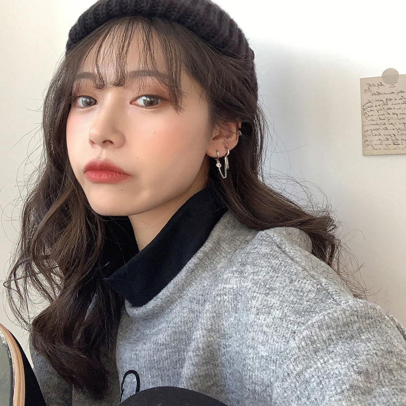 Đôi Bông Tai Hợp Kim Dạng Dây Xích Độc Đáo Thời Trang Cho Nữ