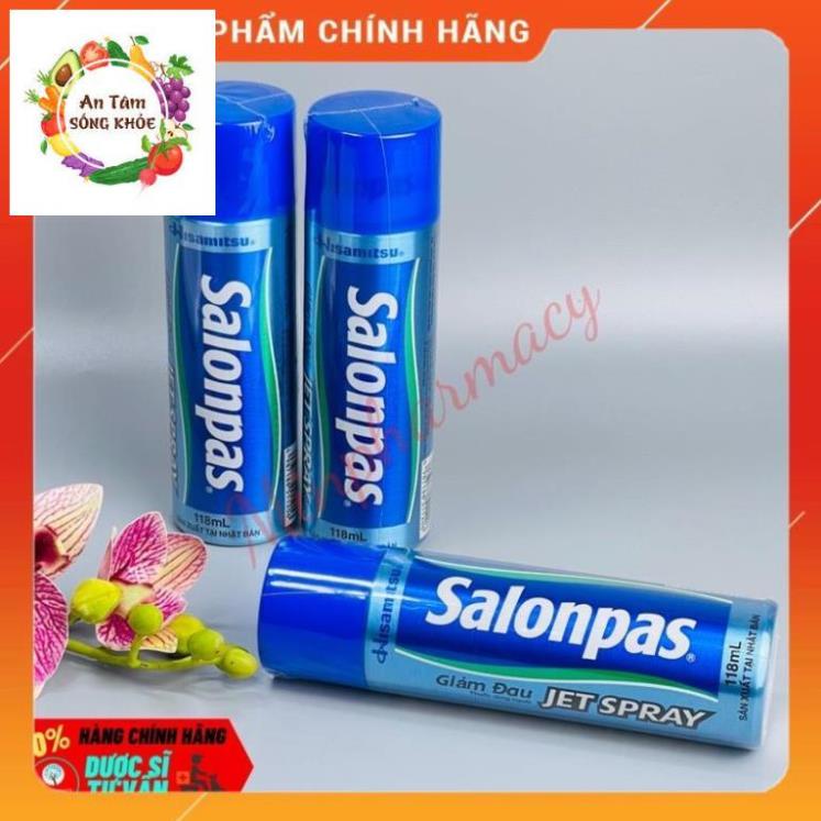 Xịt Lạnh Giảm Đau Nhanh SALONPAS JET SPRAY Sản Xuất tại Nhật Bản Chai 118ml