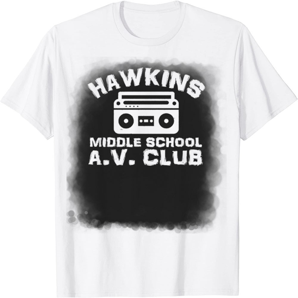 Áo Thun In Hình - Hawkins Middle School Av Club Vintage thập niên 80 Xu hướng bùng nổ - MU2-4787 Hàng Có Sẵn
