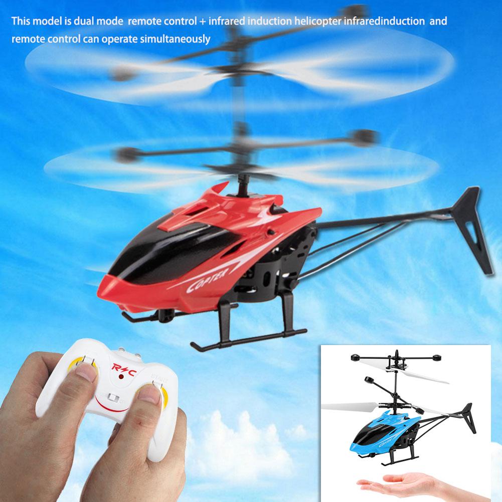 Máy bay trực thăng cảm ứng từ xa Mini RC Cảm ứng hồng ngoại 2CH Máy bay trực thăng con quay RC Drone đồ chơi