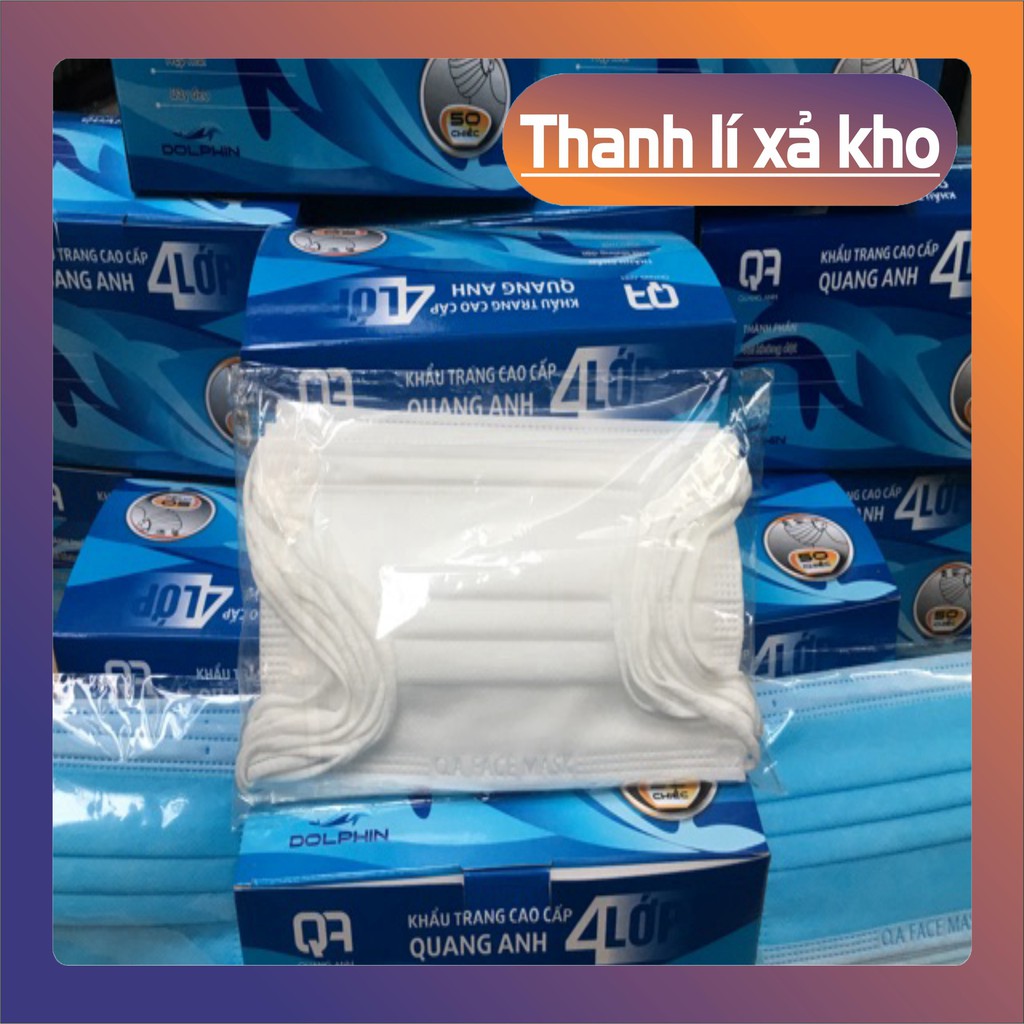 [RẺ VÔ ĐỊCH]  HỘP KHẨU TRANG Y TẾ  4 LỚP 50 CHIẾC KHÁNG KHUẨN ,NGĂN NGỪA KHÓI BỤI ĐỘC HẠI. LỖI 1 ĐỔI 1