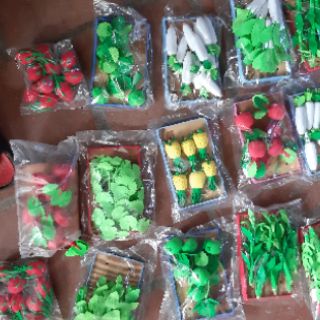Túi, vỉ rau, củ, quả, cây hoa