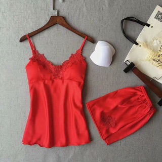 Đầm ngủ phi lụa ren hoa