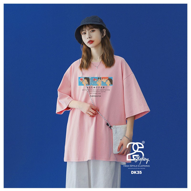 Áo Thun Tay Lỡ Unisex Form Rộng Cá Tính 2S Clothing, Áo Phông Phom Rộng Nữ Giấu Quần In Hình DK35 | BigBuy360 - bigbuy360.vn