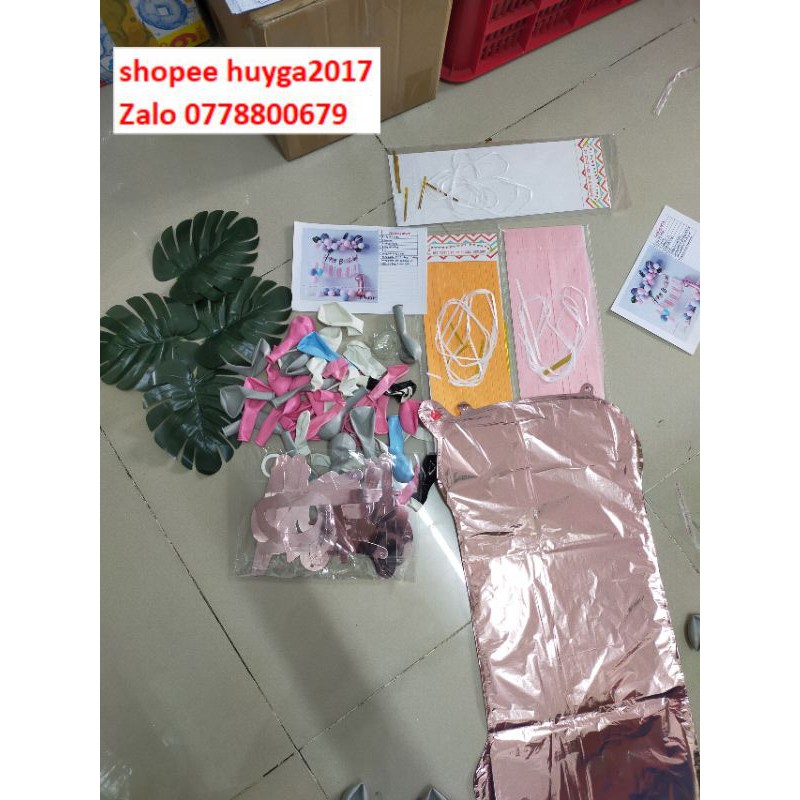 SET BÓNG SINH NHẬT TÔNG HỒNG MS126