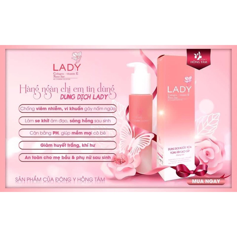 Dung Dịch Vệ Sinh Cao Cấp Lady (mẫu mới) 150ml