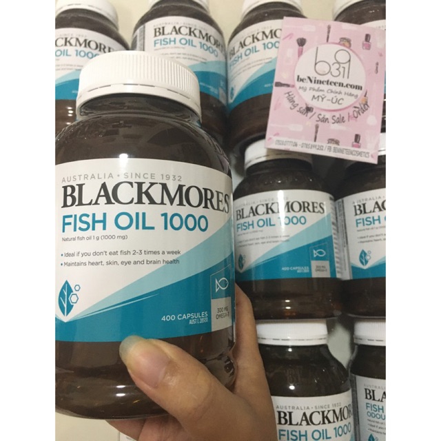 [SẴN, BILL ÚC] Dầu cá Blackmores Fish Oil 1000mg Bổ Sung Omega 3 (400 viên) [beNineteen]