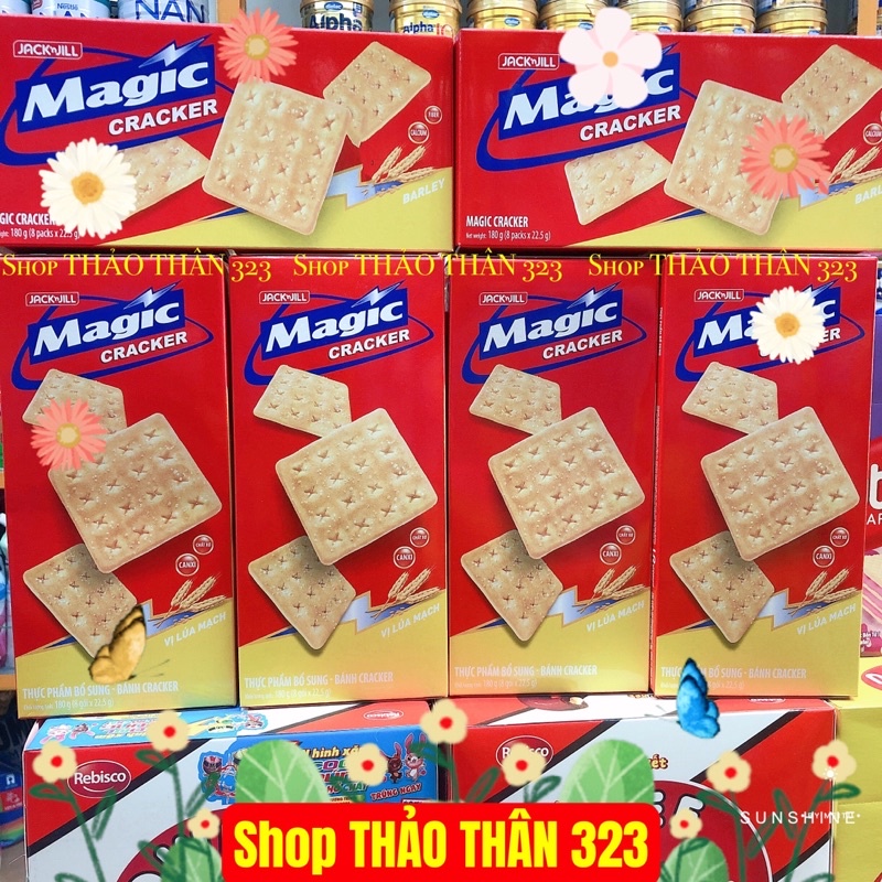 Bánh Quy Magic Crackers Giòn Vị Lúa Mạch Canxi Chất Xơ