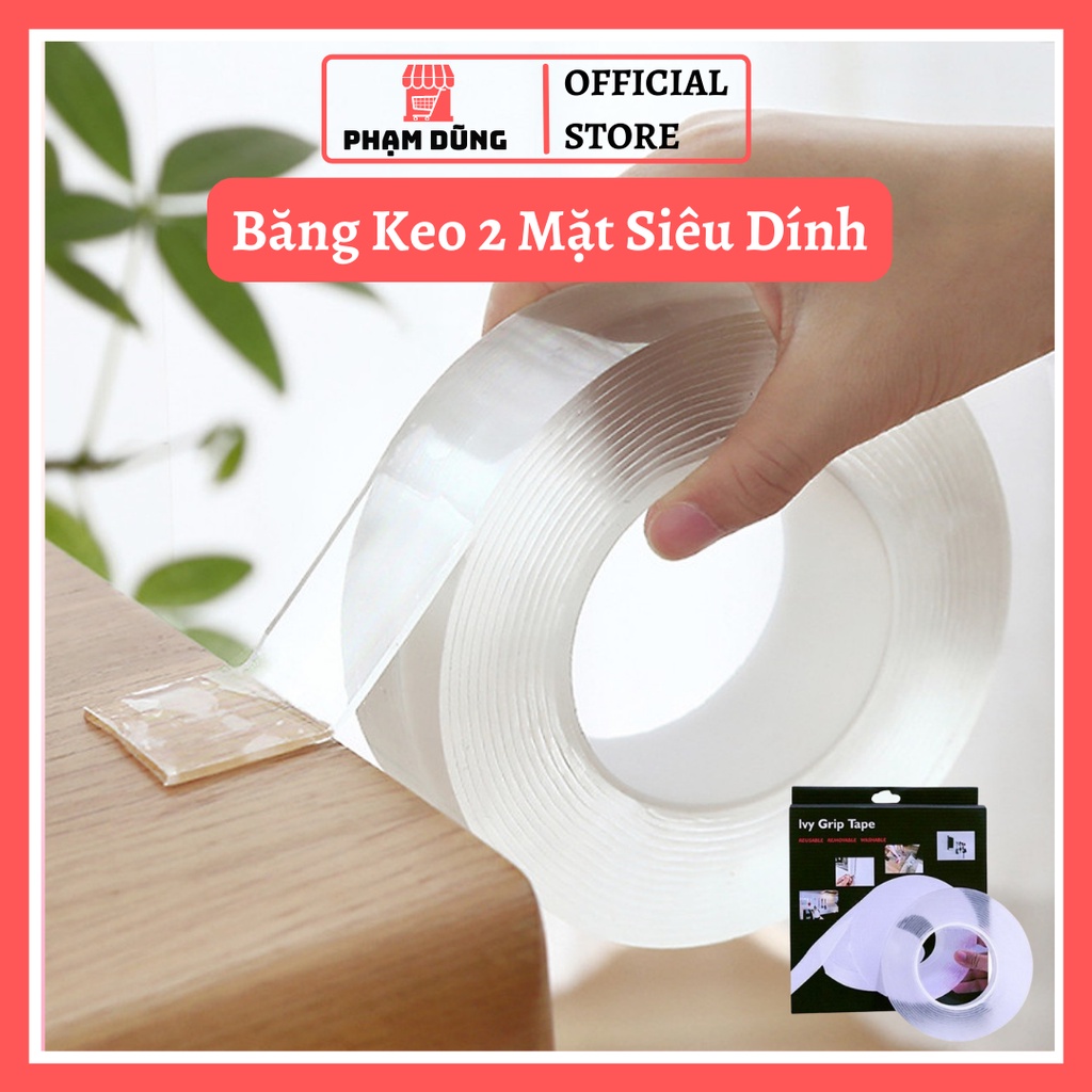 Băng keo 2 mặt siêu dính BĂNG DÍNH TRONG IVY GRIP TAPE
