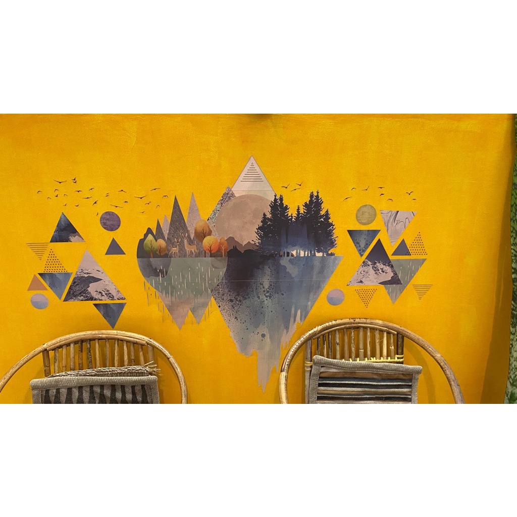 Decal dán tường ⚡️𝐅𝐑𝐄𝐄 𝐒𝐇𝐈𝐏⚡️ Tranh dán tường NGHỆ THUẬT BẮC ÂU - PVC chống thấm nước, keo siêu dính