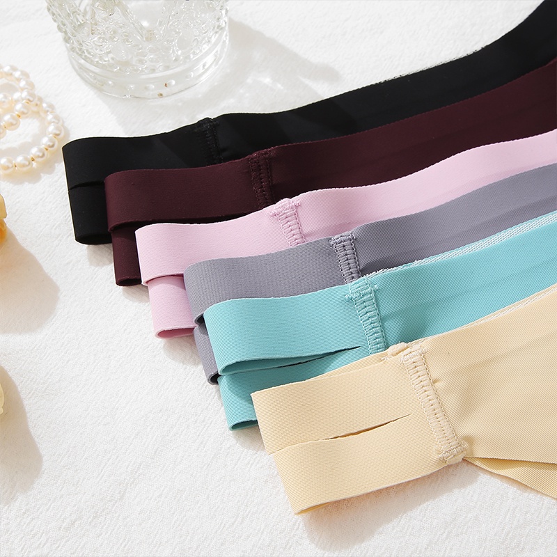 Bộ 2 quần lót CUTEBYTE lưng thấp vải lụa lạnh dễ thương cho nữ - size S-Xl