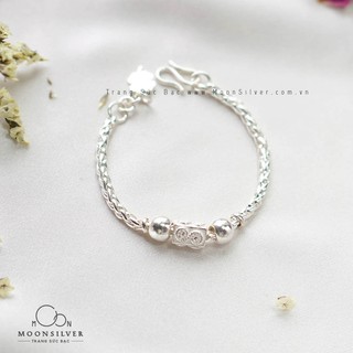 Lắc tay bạc trẻ em dây xà tích