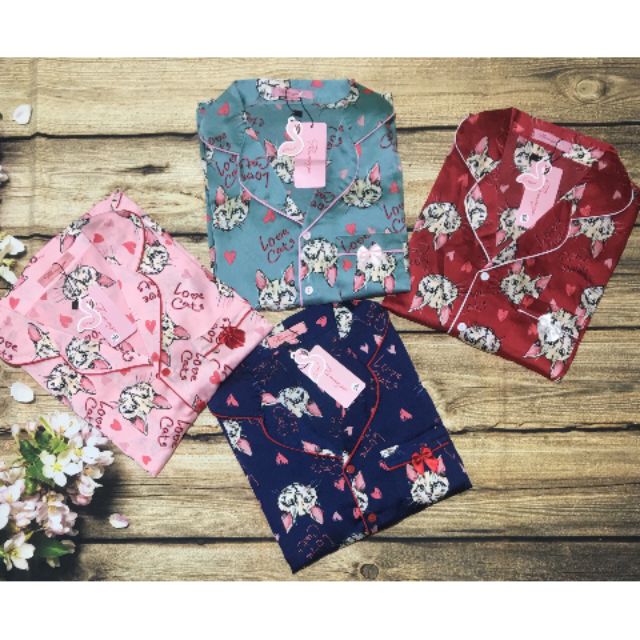 Đồ bộ piyama satin lụa