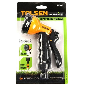 Vòi tưới cây, vòi rửa xe Tolsen 2 tia 57101, 8 tia 57100, 1 tia 57102