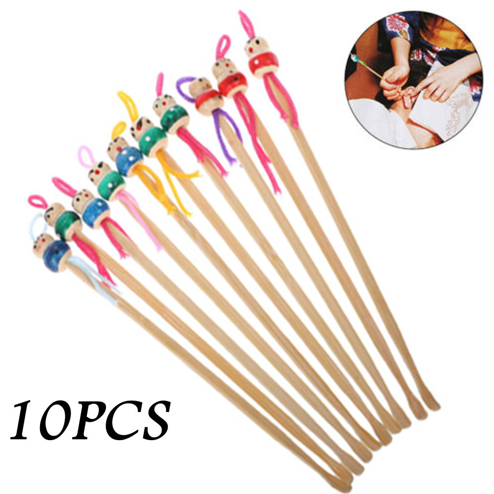 [Hàng mới về] Bộ 10 que lấy rấy tai mini bằng gỗ tre màu sắc ngẫu nhiên