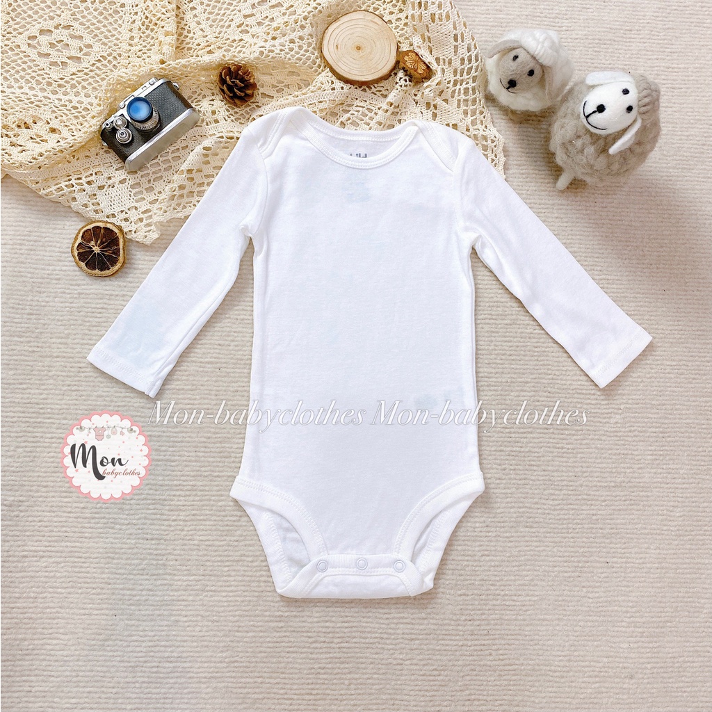 ÁO Body dài tay cotton mềm mịn cho bé