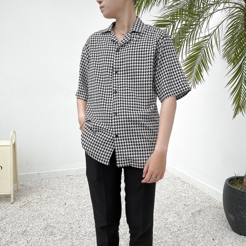 Áo sơ mi hoạ tiết unisex form rộng CCS126 by COCCACH