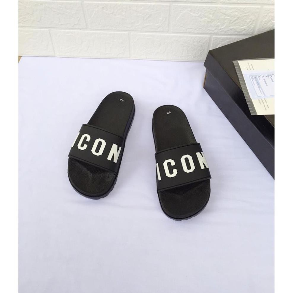 HOT-  Dép lê nam quai ngang chữ nổi , dép ICON - VIP
