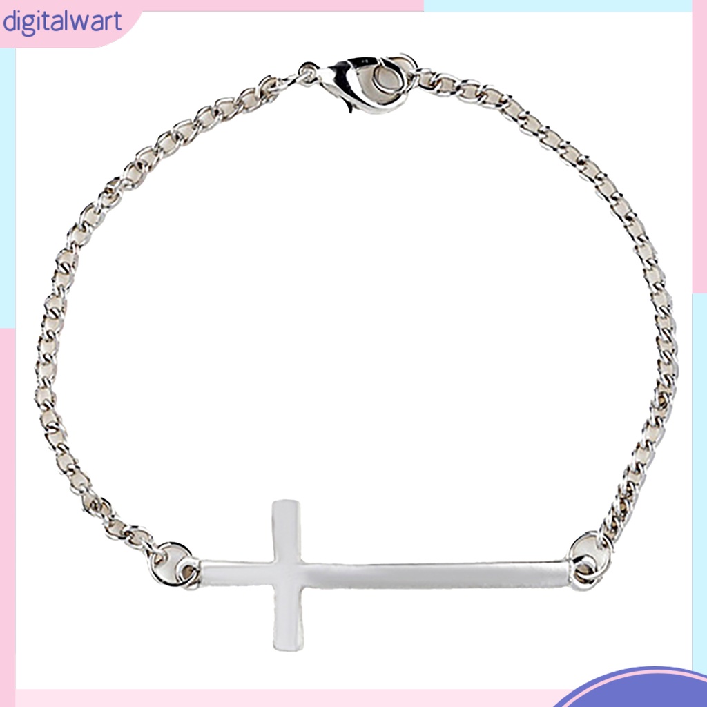 Lắc tay hợp kim mặt chữ thập thời trang cho cả nam và nữ