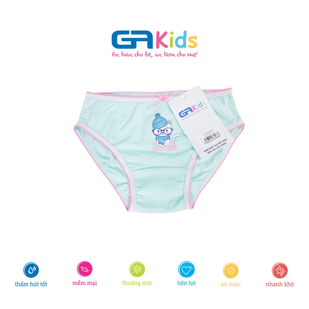 Quần Lót Bé Gái Cotton GAKIDS Tam Giác Brief