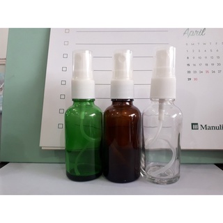 Chai Tinh Dầu 30ml Xịt Phun Sương Trắng Thân Nhiều Màu
