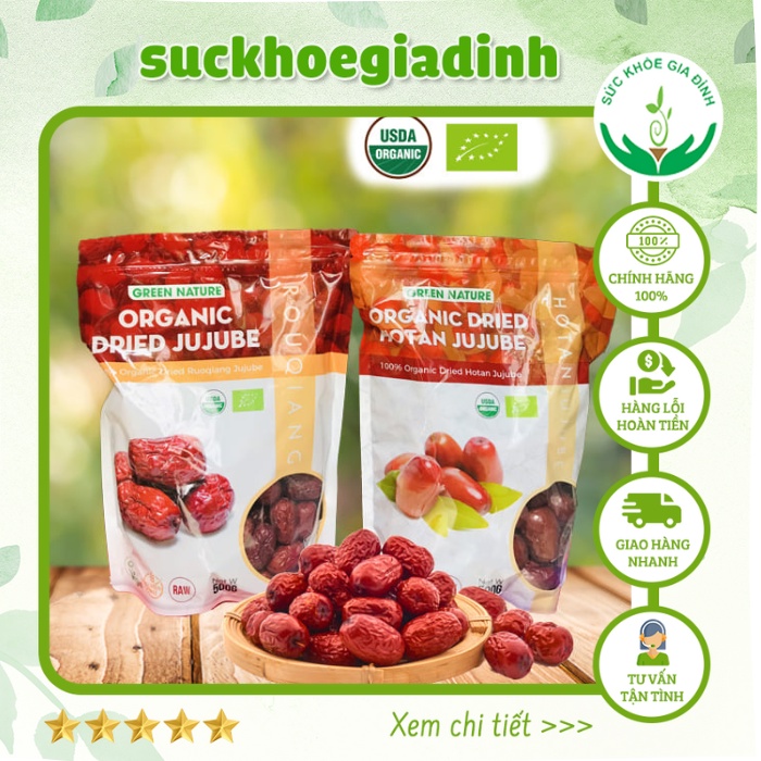 Táo Đỏ Hữu Cơ  Green Nature 500gr