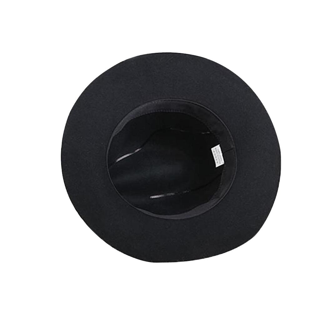 Mũ Nỉ Rộng Vành Màu Xanh Dương Đậm Phong Cách Vintage Cho Nữ