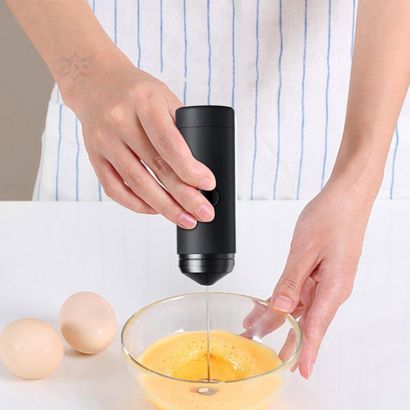 Máy đánh trứng điện tử mini cầm tay bằng thép không gỉ