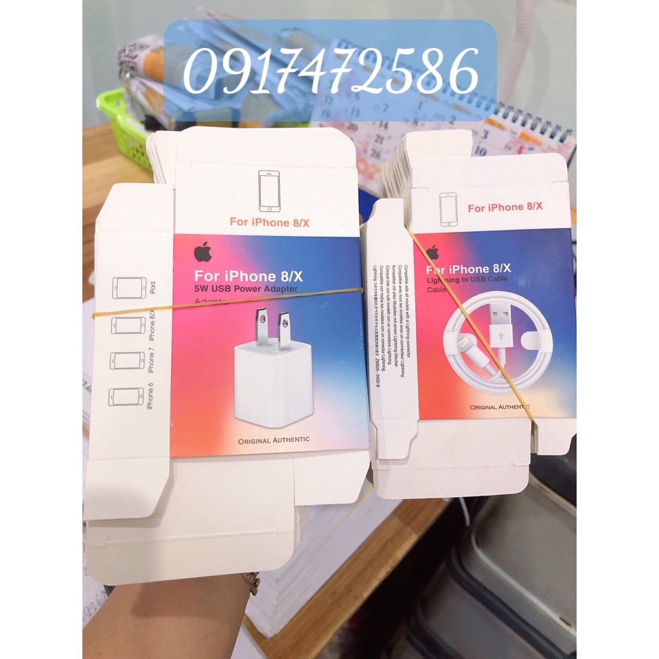 10 Hộp đựng cóc - cáp Iphone 8/X