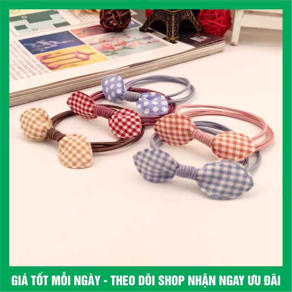 Dây cột tóc hàn quốc hình nơ dễ thương nhiều màu thích hợp mọi lứa tuổi - Shop 5539