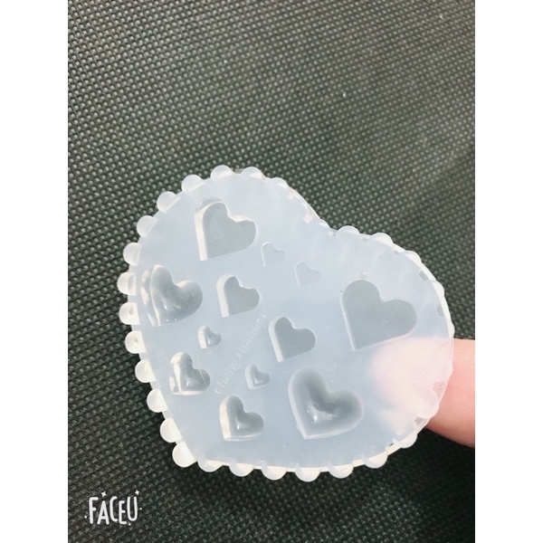 Khuôn silicon nail gấu, nơ, hoa, dấu chân trái tim làm charm nail hot, khuôn silicon đắp bột làm móng nghệ thuật