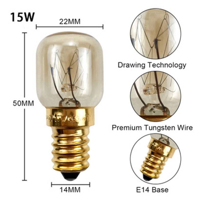 Bóng Đèn HSV 220V E14 300 Độ Chịu Nhiệt Cao Cho Lò Vi Sóng