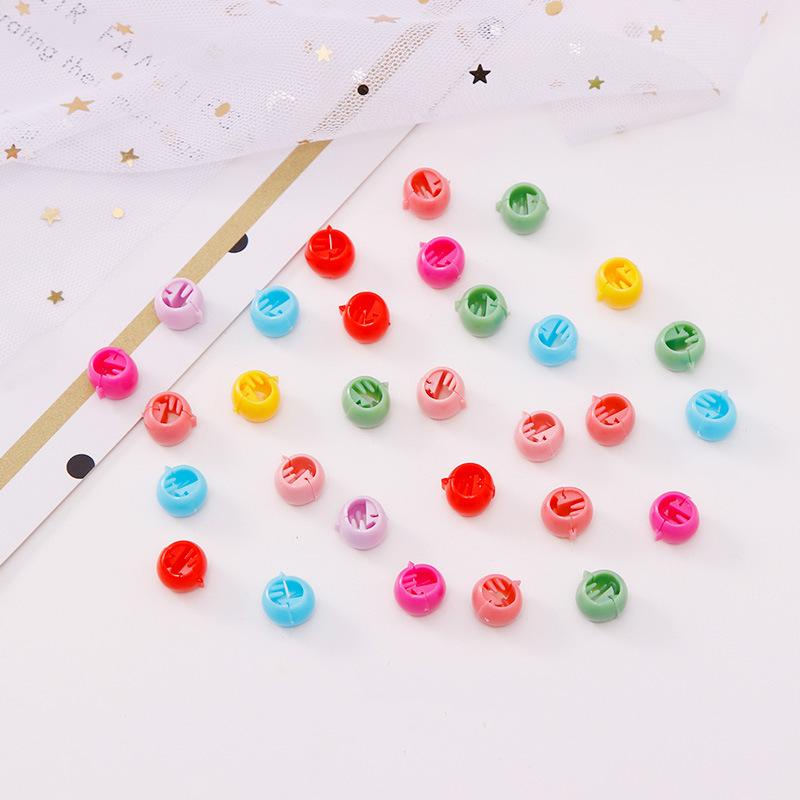 Set 30 Kẹp Tóc Càng Cua Tròn Bằng Nhựa Màu Kẹo Ngọt Thời Trang Cho Nữ