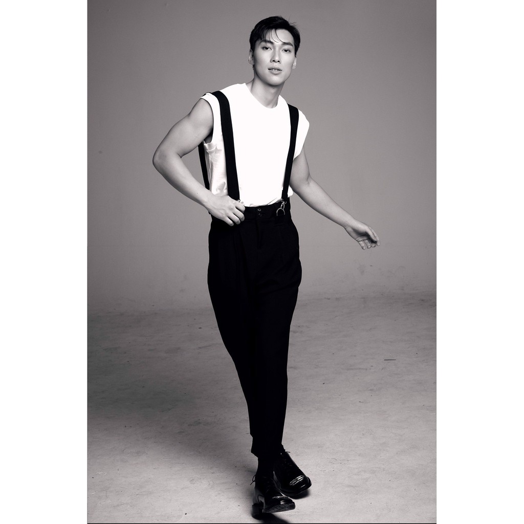 BLANKESPACE Quần Ống Rộng Clown Black Pants Vải Cotton Sợi Chéo Thời Trang Nam Nữ Unisex