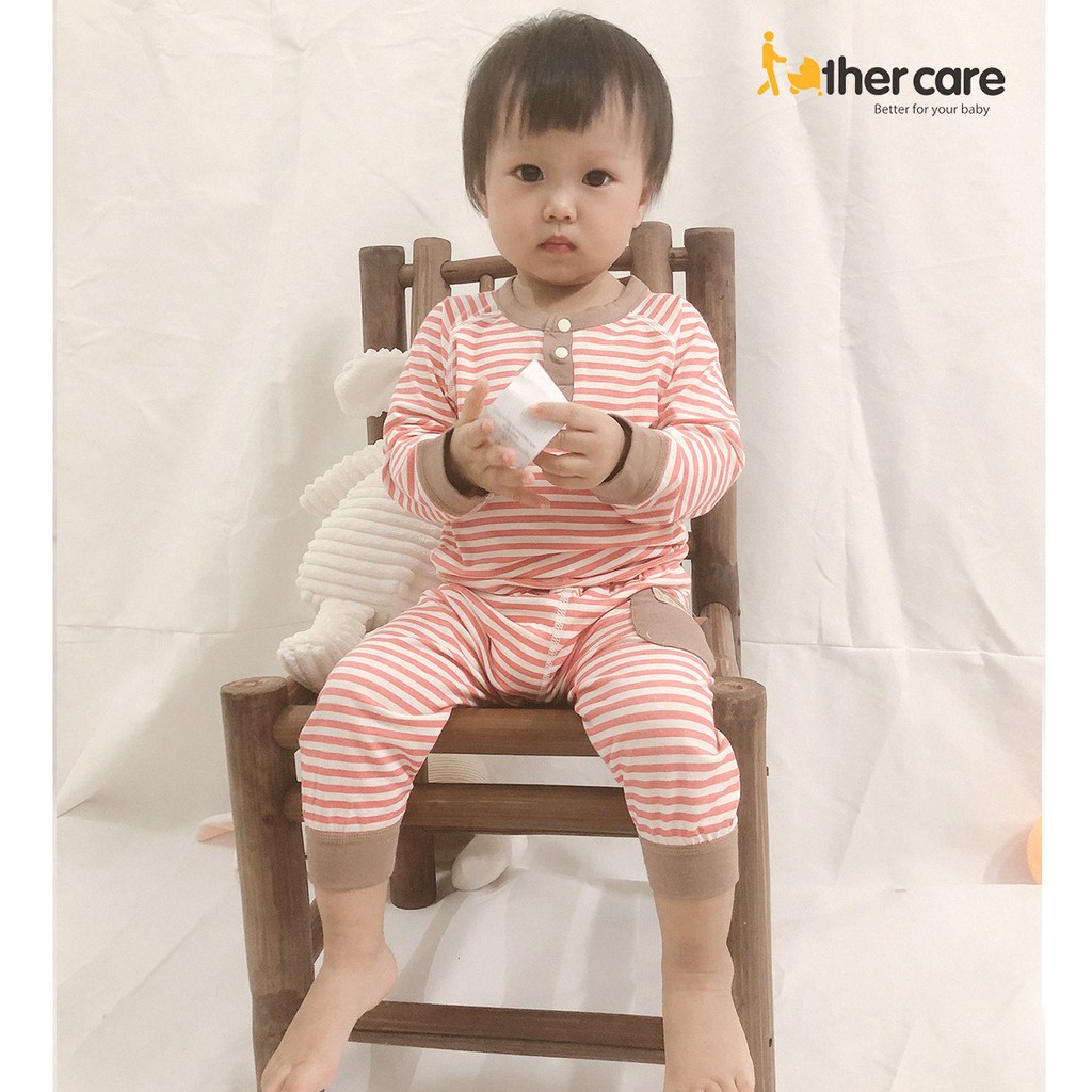 Bộ Quần áo trẻ em FatherCare Nẹp trụ DT - Kẻ phối túi FC809