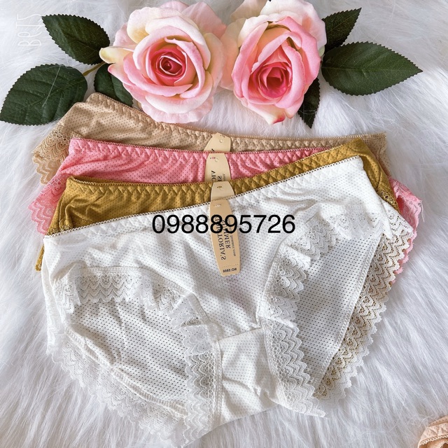 Bộ 10 Quần Lót Su Ren Ống Thông Hơi 5866 40-55KG