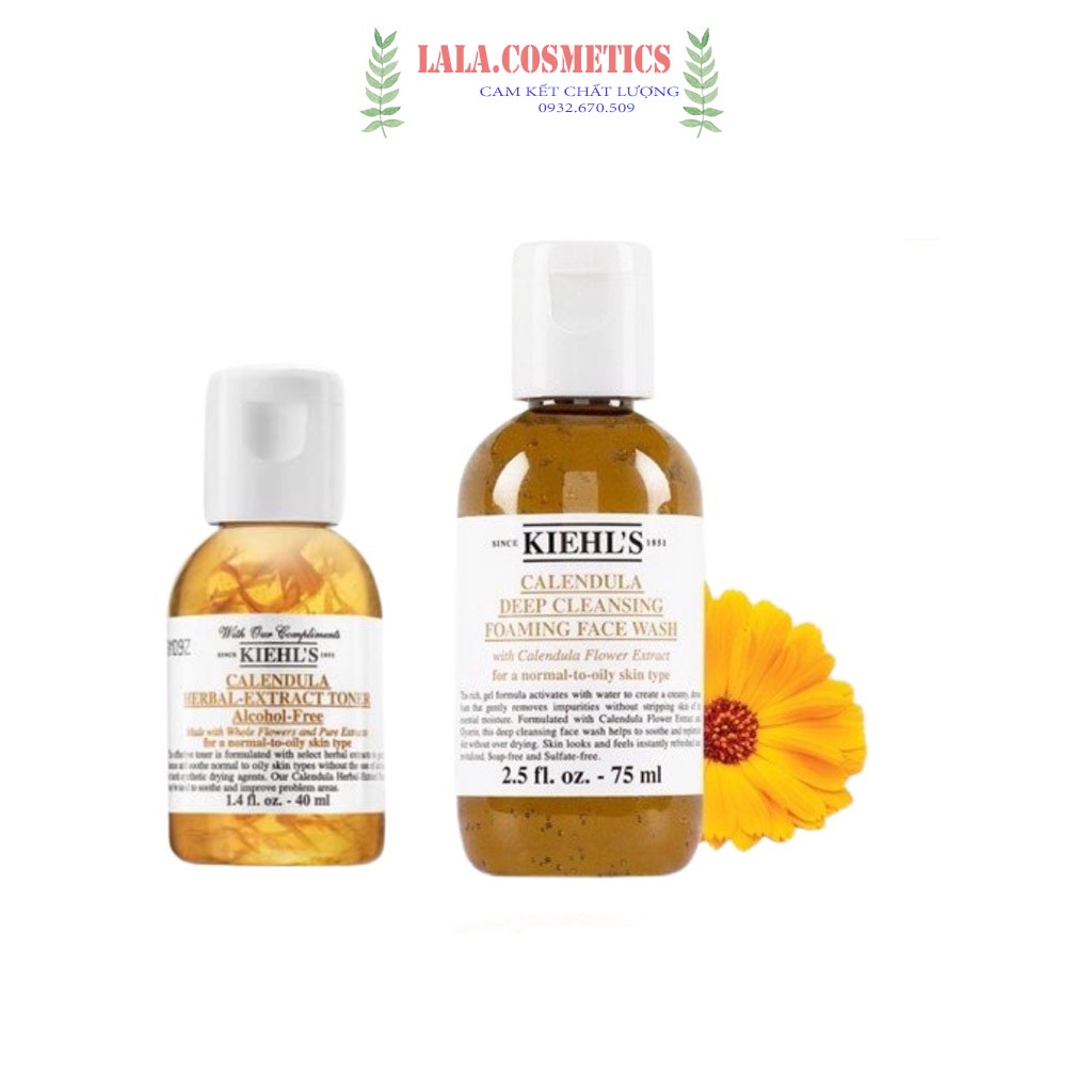 Toner hoa cúc Kiehl’s Calendula Herbal Extract Toner Alcohol-free 40ml Nước hoa hồng Kiehls